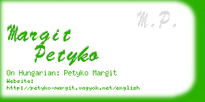 margit petyko business card